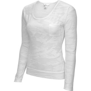 THE NORTH FACE Womens Be Calm Long Sleeve T Shirt   Size: Medium, White