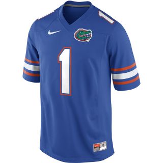 NIKE Mens Florida Gators #1 Royal Blue College Football Game Replica Jersey  
