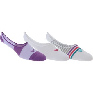 adidas Womens Superlite Footie Socks   3 Pack   Size: Medium, White/grey