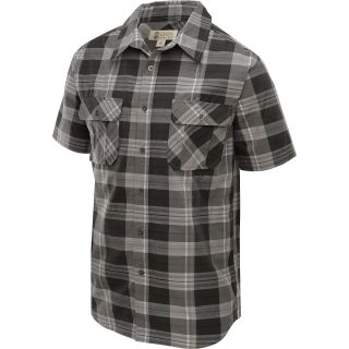 ALPINE DESIGN Mens Woven Plaid Short Sleeve Shirt   Size: Mediummens, Grey