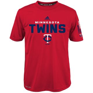 adidas Youth Minnesota Twins ClimaLite Batter Short Sleeve T Shirt   Size: Xl,