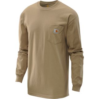 CARHARTT Mens Workwear Long Sleeve Pocket T Shirt   Size: Xl, Desert
