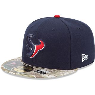NEW ERA Mens Houston Texans Salute To Service Camo 59FIFTY Fitted Cap   Size: