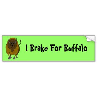 American Buffalo Bison Cartoon Bumper Sticker