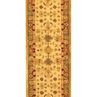 Safavieh Anatolia Collection Handmade Hand Spun Wool Area Runner, 2 Feet 3 Inch by 10 Feet, Ivory/Light Green   Area Rugs