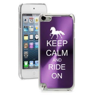Apple iPod Touch 5th Generation Purple 5B548 hard back case cover Keep Calm and Ride On Horse: Cell Phones & Accessories