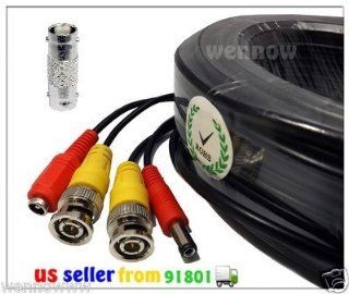 WennoW 100FT Extension BNC Male Cable for Q see Indoor Outdoor CCTV security camera kit QT548 841 5 : Surveillance Camera Cables : Camera & Photo