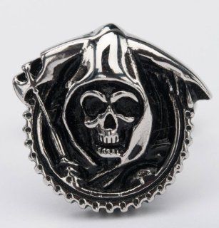 Sons of Anarchy Stainless Steel Reaper Cufflinks Cuff Links Road Gear with Limited Edition Cufflinks Box Jewelry