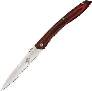 Colt Knives 553 Colt Linerlock Knife with Black Striped Micarta Handles : Folding Camping Knives : Sports & Outdoors