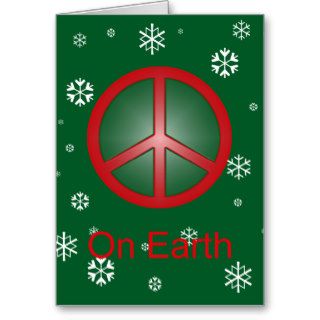 Christmas Peace Sign Cards