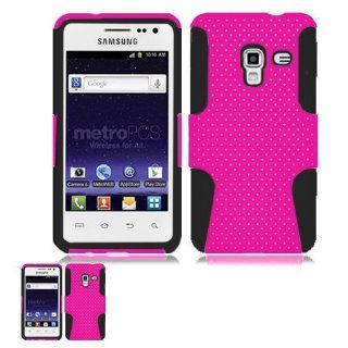 Samsung R820 Galaxy Admire 4G Pink And Black Hybrid Net Case: Cell Phones & Accessories