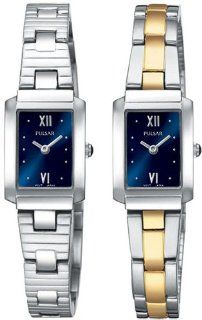 Pulsar Women's PEX537 Double Time Silver Tone Watch: Watches