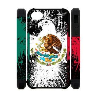 Coolest Mexican Mexico Flag Apple Iphone 4S/4 Case Cover Dual Protective Polymer Cases American Eagle: Cell Phones & Accessories