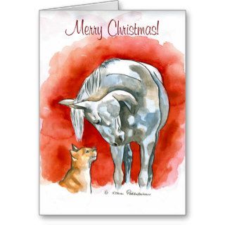Horse and Cat Greeting Cards