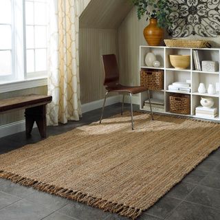 nuLOOM   Alfombra ecolgica de yute de fibra natural, rizos gruesos, hecha a mano (86 x 116) Nuloom 7x9   10x14 Rugs