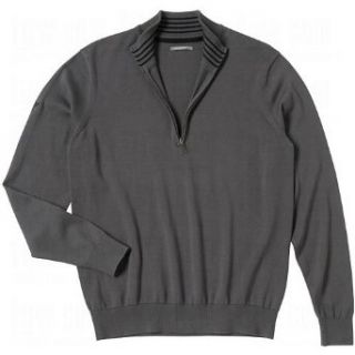 Ashworth Mens Solid Half Zip Sweaters Small Black : Golf Jackets : Clothing
