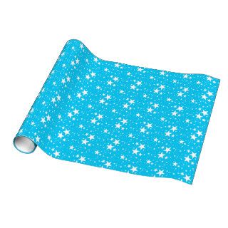 Blue and white stars Pattern gift wrap