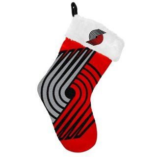NBA Portland Trail Blazers Double Check Logo Stocking   Red/White : Sports Fan Hanging Ornaments : Sports & Outdoors