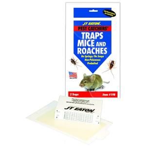 JT Eaton Pest Catchers Mouse Size Peanut Butter Scented Glue Boards (2 Pack) 198