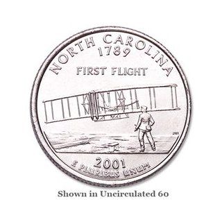 Uncirculated 2001 D North Carolina State Quarter    Wright Brothers First Flight 