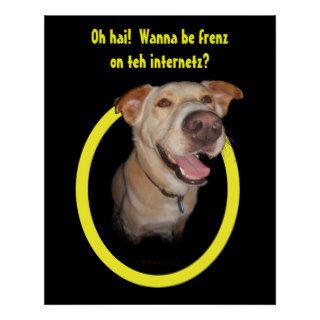 Oh hai!  Wanna be frenz on teh internetz? Poster