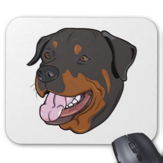 Love Rottweiler Puppy Dog  Cartoon  Mouse Pad