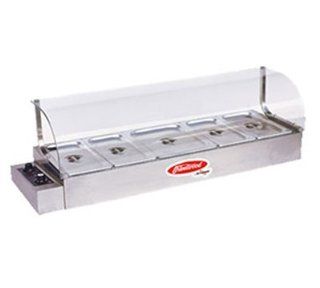 Fleetwood KBM 100 44 in Bain Marie Hot Food Display w/ Curved Glass Sneeze Guard, 115 V, Each: Kitchen & Dining