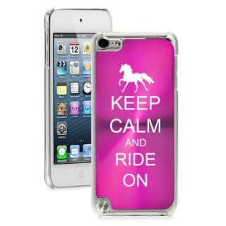 Apple iPod Touch 5th Generation Hot Pink 5B546 hard back case cover Keep Calm and Ride On Horse: Cell Phones & Accessories