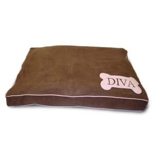 Home Fashions International Diva Mini Dog Bone Chocolate Pet Bed DISCONTINUED 84071PB1CHC