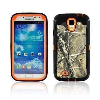 LiViTech(TM) Natural Tree Camo Defender Design Military Grade Case with Holster for Samsung Galaxy S4 S IV I9500 (Orange): Cell Phones & Accessories