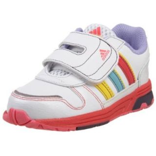 adidas Street Run IV Comfort Sneaker (Infant/Toddler), White/Art Green/Red, 7.5 M US Toddler: Fashion Sneakers: Shoes