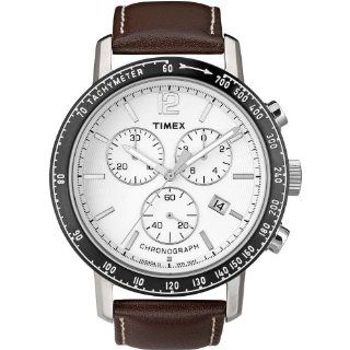 Timex T2N565 Mens Indiglo PREMIUM White Brown Watch at  Men's Watch store.