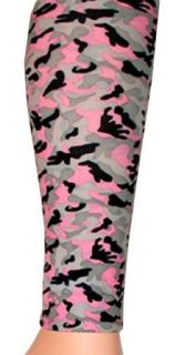 Pink, Grey, and Black Camo Print Footless Tights by Foot Traffic