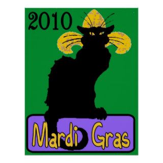 Mardi Gras Chat Noir Posters