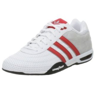 adidas Originals Men's adi Racer Plus Low Leather Running Shoe,White/VictRed/MetSil,7.5 M: Shoes
