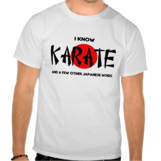 I know Karate and a few other Japanese words T shirts