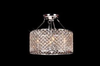Chrome / Crystal 4 light Round Ceiling Chandelier    
