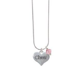 Cheer Heart Light Rose Bicone Charm Necklace [Jewelry]: Jewelry