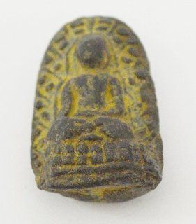 Buddha Amulet THAI AMULET BUDDHA ANCIENT PRA KONG ART INDIA BAKED CLAY OLD NECKLACE : Other Products : Everything Else