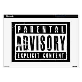 Distressed  Parental Advisory LOGO Custom Skins Laptop Decal