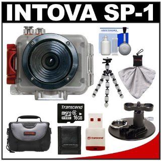 Intova Sport Pro Waterproof HD Sports Video Camera Camcorder with Surf Board Mount + 16GB Card + Case + Flex Tripod + Accessory Kit for Surfing, Wakeboarding, Kiteboarding, Boating and other Watersports  Sports And Action Video Cameras  Camera & Phot
