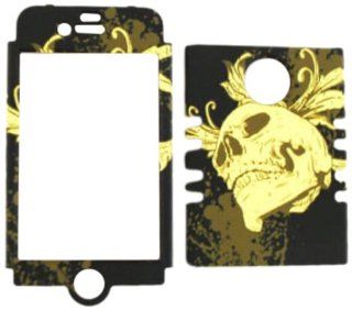 Cell Armor IPHONE4G RSNAP 3D300 Rocker Snap On Case for iPhone 4/4S   Retail Packaging   3D Embossed Yellow Skull: Cell Phones & Accessories