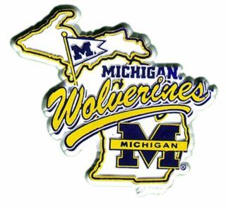 NCAA Michigan Wolverines Magnet 2D Mascot Map  Sports Related Magnets  Sports & Outdoors