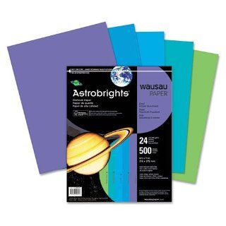 Wausau Paper   Astrobrights Colored Paper, 24lb, 8 1/2 x 11, Cool Assortment, 500 Sheets/Ream   Sold As 1 Ream   The brightest and the best! : Everything Else