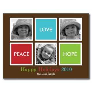 Modern Frames Christmas Card /Holiday Postcard