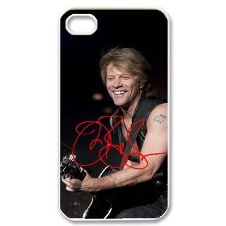 Custom Jon Bon Jovi Cover Case for iPhone 4 WX582: Cell Phones & Accessories