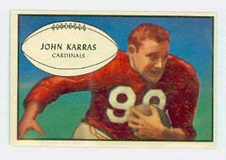 1953 Bowman FB 51 John Karras Cardinals Excellent to Excellent Plus: Sports Collectibles