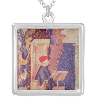 Dante writing 'The Divine Comedy' Custom Necklace