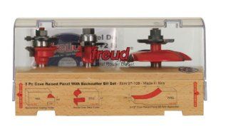 Freud 97 108 3 Piece Cabinet Door Router Bit Set with 99 569 Raised Panel Bit with Backcutter   Vertical Raised Panel Router Bits  