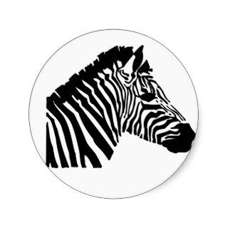 Silhouette Zebra Stickers
